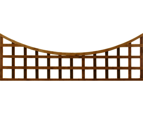 Concave Trellis Panel 1.83m x 0.61m Dip Treated Golden Brown