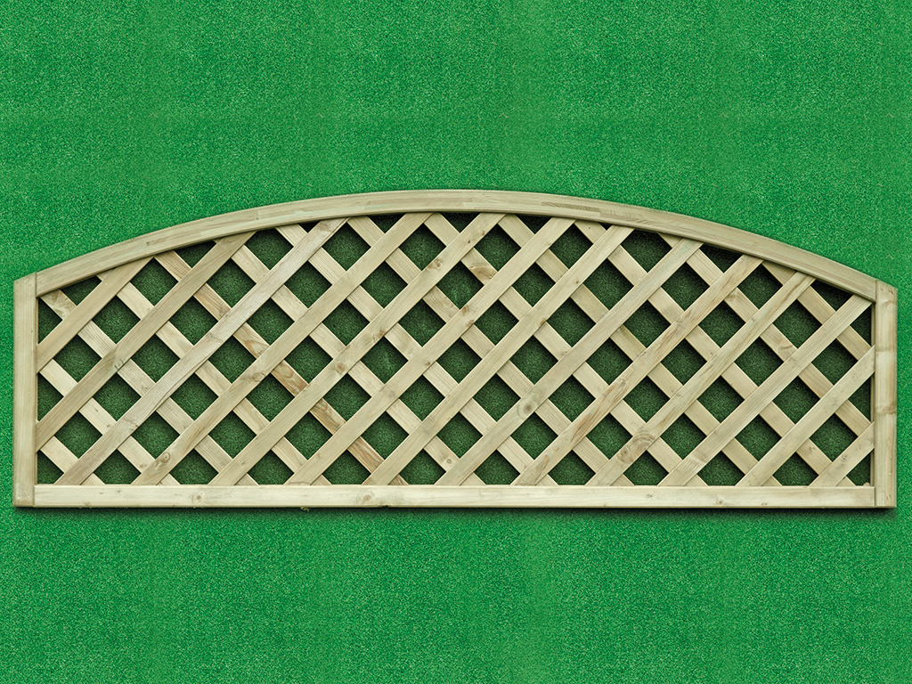 Heavy Diamond Lattice Convex 0.45m x 1.80m Pressure Treated Green