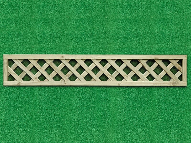 Heavy Dia Lattice Panel Square 1.80m x 0.30m Pressure Treated Green