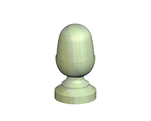 Acorn Finial 75mm Pressure Treated Green