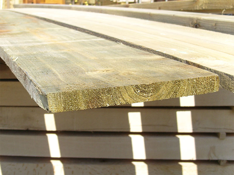 22mm x 200mm 3.6m Timber Board Pressure Treated Green