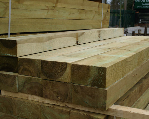 225mm x 125mm 2.4m New Softwood Sleeper Pressure Treated Green