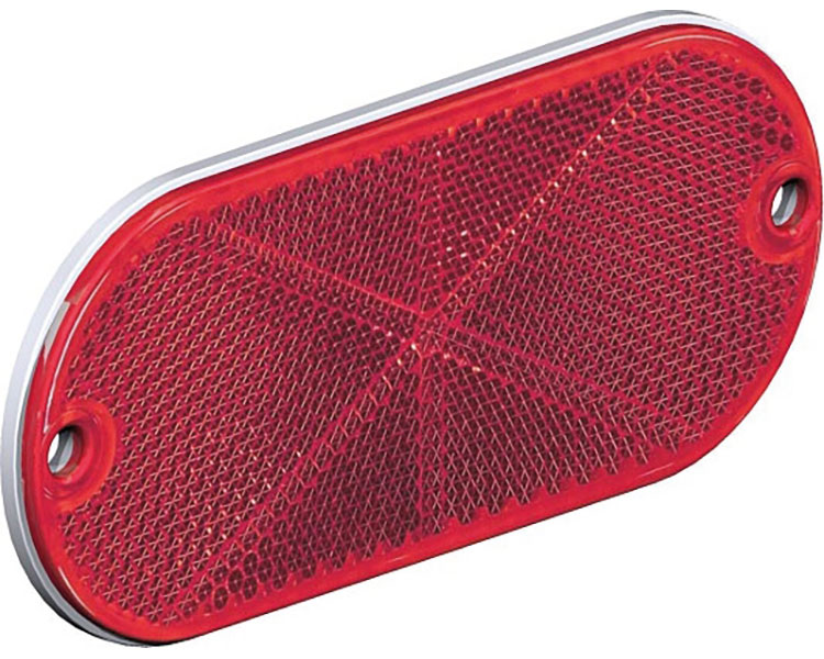 High Visibility Reflectors 110x45mm Red