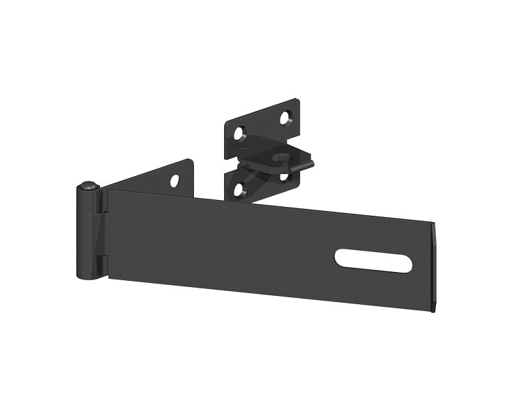 Safety Pattern Hasp   Staple Black 100mm P/P