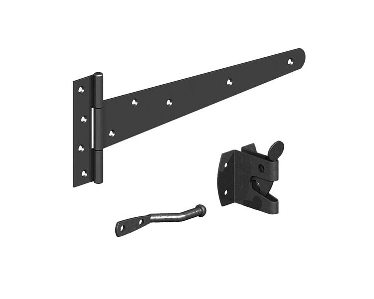 Pedestrian Side Gate Kit Auto Latch Black