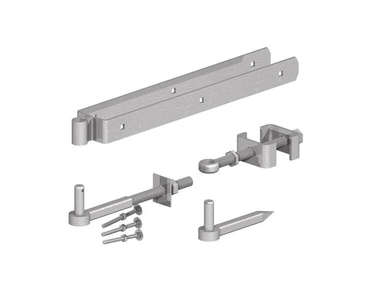 Adj F/Gate Hinge Set Galv 305mm P/P