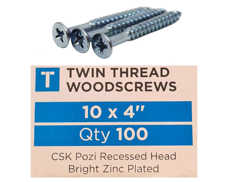 Twinthread Screws 10x100mm (10x4)