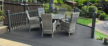 Smartboard Garden Decking with a Chairs and a Table