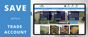 Save with a trade account banner, showing a website on a monitor