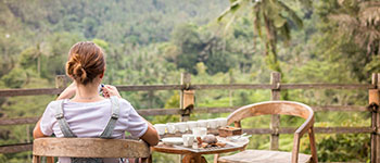 Breakfast on Decking area