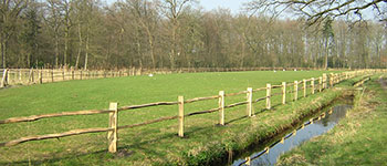 Stake & rail fencing