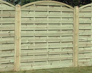 Arched Horizontal Panel 1.80m x 1.80m Pressure Treated Green