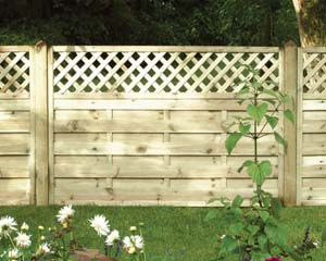 Horizontal Lattice Top Fence Panel