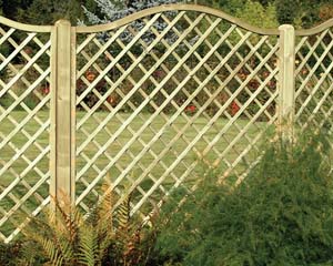 Omega Lattice Panel 1.80m x 1.80m Pressure Treated Green