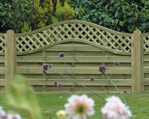 Omega Lattice Top Fence Panel