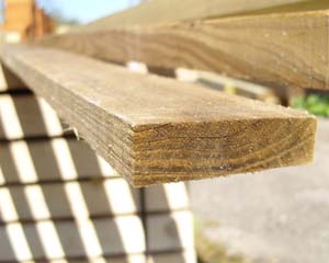 22mm x 75mm 3.6m Timber Rail Pressure Treated