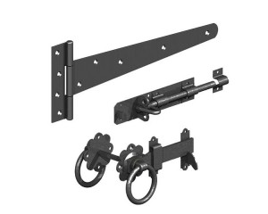 Side Gate Kit Ring Latch Black