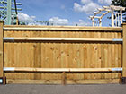Featheredge fencince panel looking from the rear showing all components used
