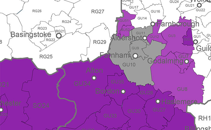 Delivery Area Map