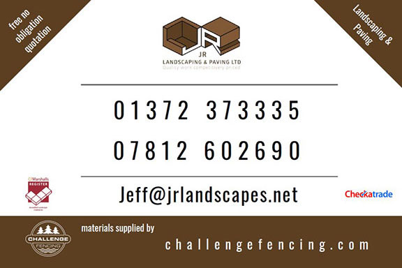 JR Landscaping and Paving Sign Board