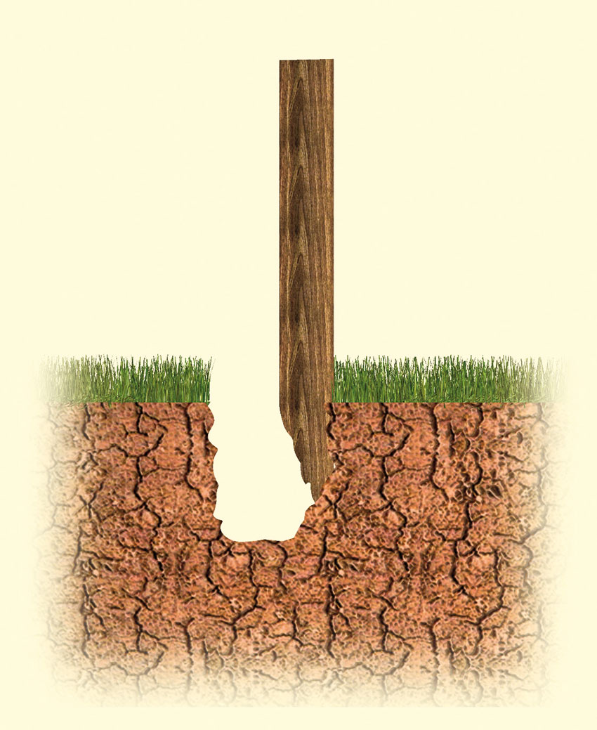 Dig a hole for the Concrete Repair Spur - illustrated