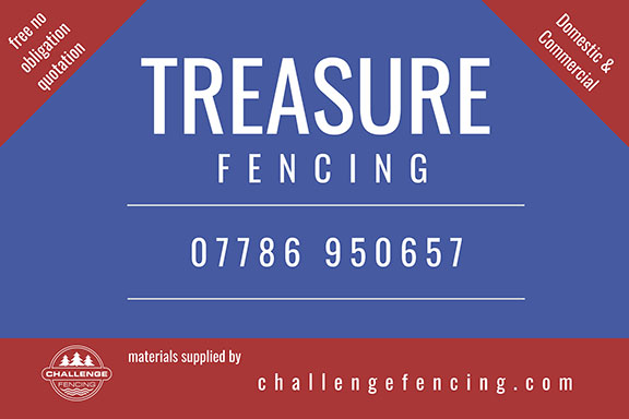 Treasure Fencing Sign Board