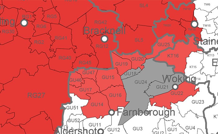 Delivery Area Map