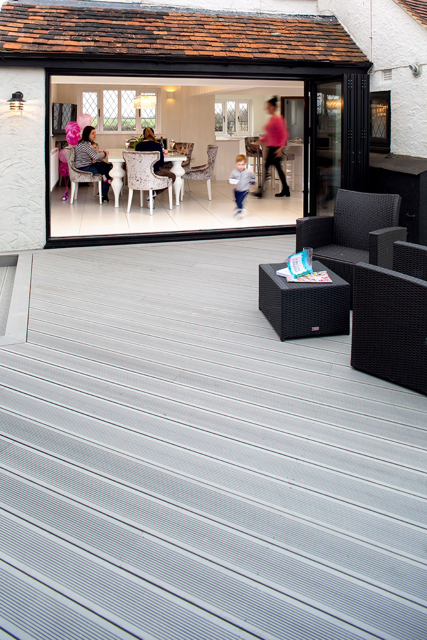 Smartboard Composite Decking child about to run on