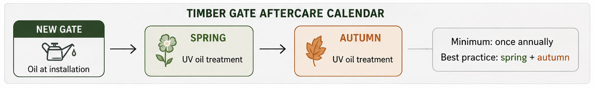 Timber Gate Aftercare Calendar