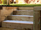 Railway Sleepers used to construct garden steps