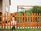 Matching Palisade gate and fence with a Todler