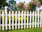 White Picket Palisade fence